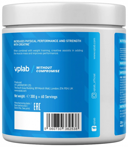VP Laboratory Pure Creatine, Пуре Креатин, 300 грамм