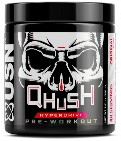 USN Qhush Hyperdrive Pre Workout Original, 210 грамм