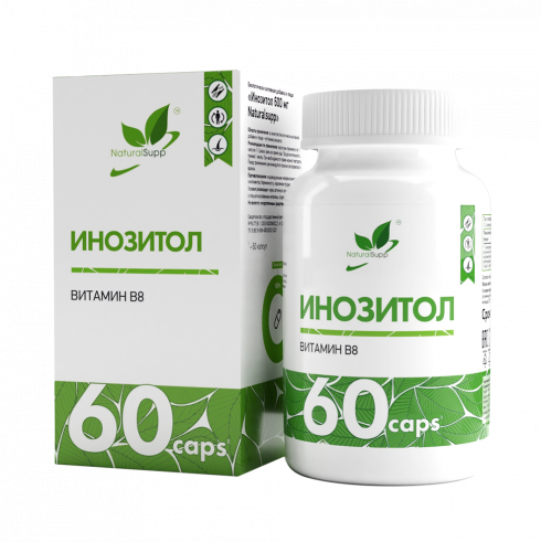 Natural Supp Inositol 600 mg, Инозитол 600 мг, 60 капсул