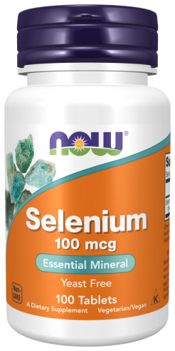 NOW Selenium 100 mcg, 100 таблеток
