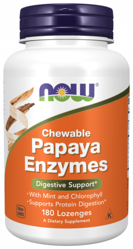 NOW Papaya Enzyme, 180 таблеток