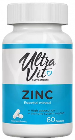 ULTRAVIT Zinc, Цинк, 60 капсул