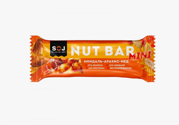 SOJ Ореховый батончик NUT BAR mini, 30 гр