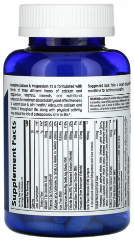 Trace Minerals Complete Calcium &amp; Magnesium 1:1, Комплекс Кальций и Магний 1:1, 120 таблеток