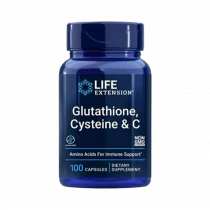 Life Extension Glutathione, Cysteine &amp; C, Глутатион, Цистеин &amp; С, 100 капсул